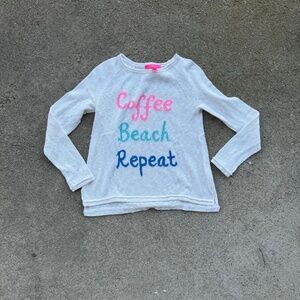 lilly pulitzer white 'Coffee Beach Repeat" sweater